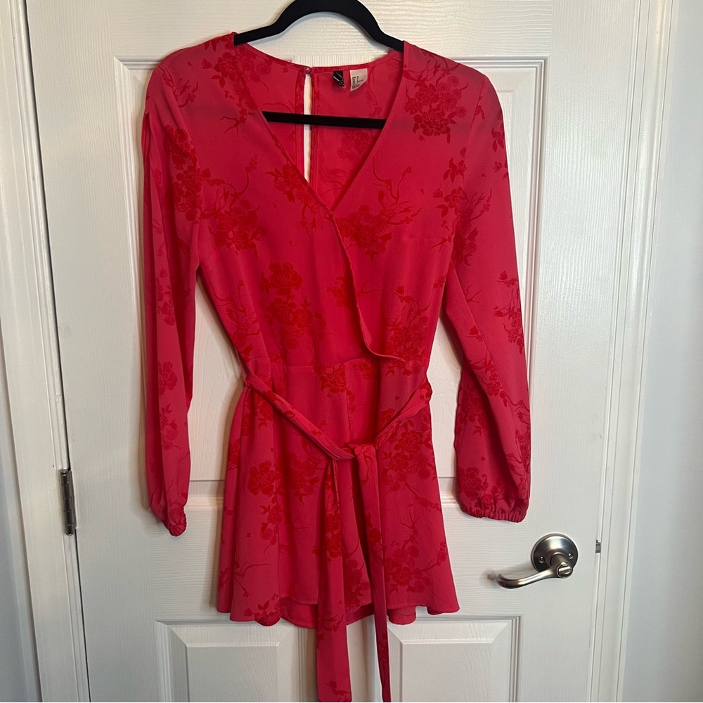 H&M Pink flower romper